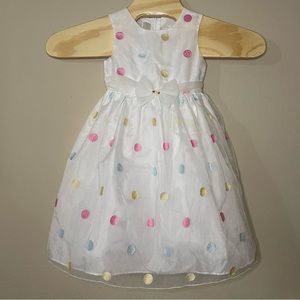 Girls sleeveless polka dot formal dress‎